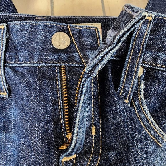 AG Adriano Goldschmied Ex Boyfriend Slim Slouchy Crop Jeans Distressed Size 25R - Picture 5 of 16